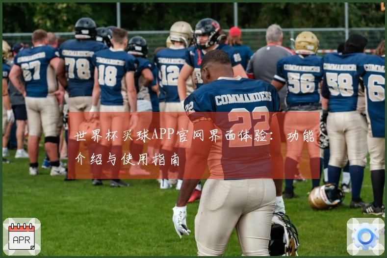 世界杯买球APP官网界面体验：功能介绍与使用指南